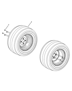 Wheel Assembly Diagram and Parts List for M60-KW (53AI8CT6050-31HP-OHV)(2010) Cub Cadet Lawn Tractor